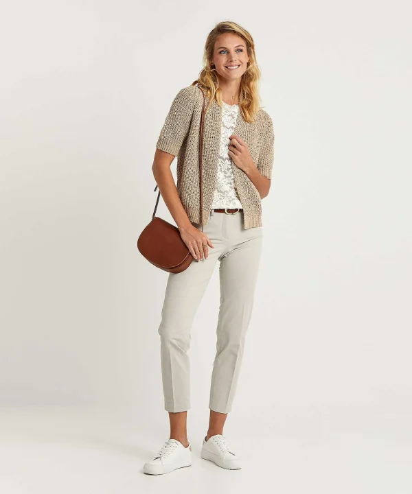 Ribbon Yarn Cardigan Short Sleeve*GIULIA E TU Hot