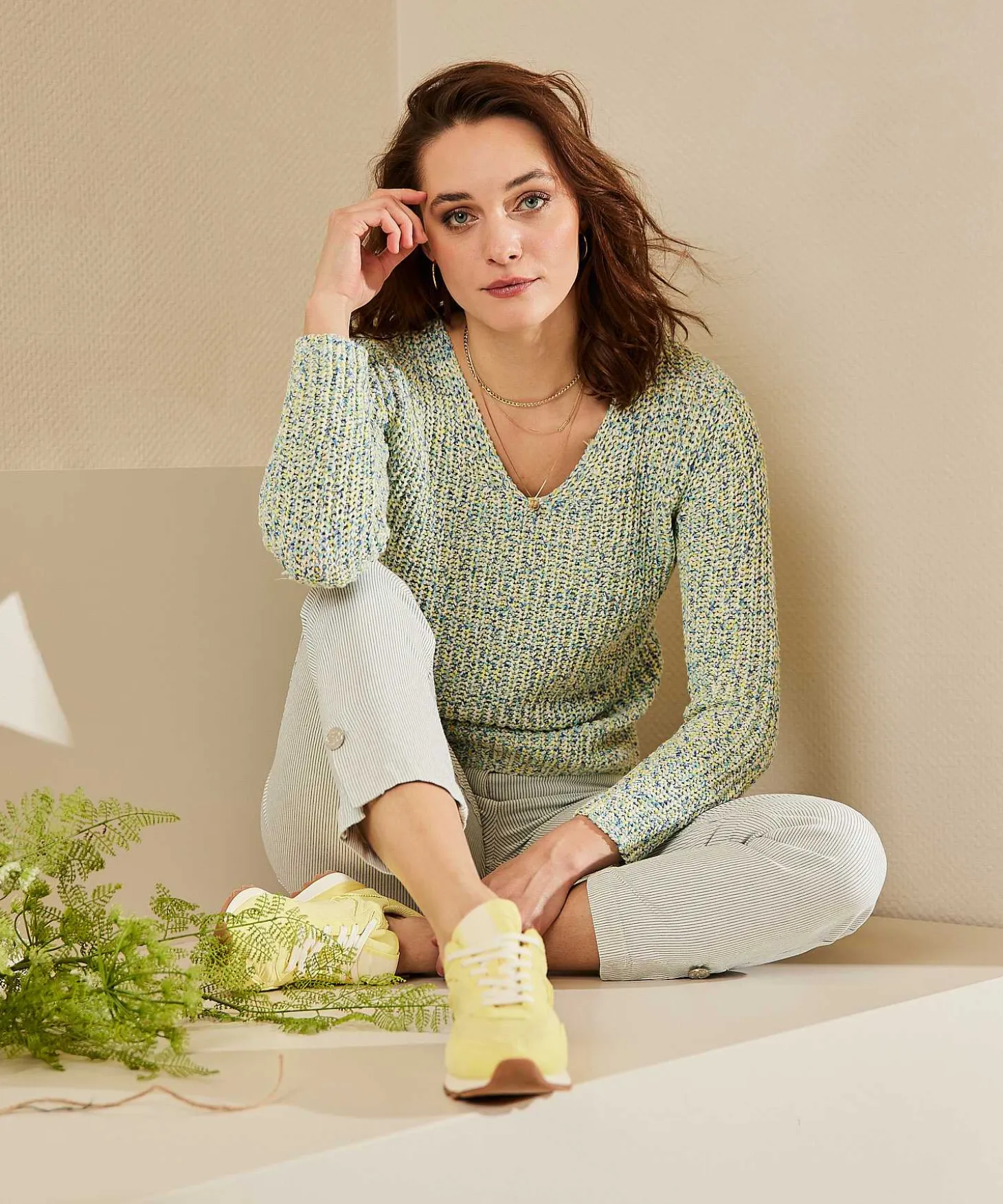 giulia_e_tu_ribbon_yarn_s_0-3.webp Ribbon Yarn Sweater Multicolor*GIULIA E TU Fashion