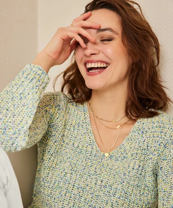 Ribbon Yarn Sweater Multicolor*GIULIA E TU Fashion