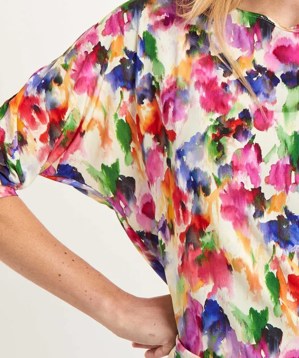 Slinky Shirt Faded Flower*GIULIA E TU Flash Sale