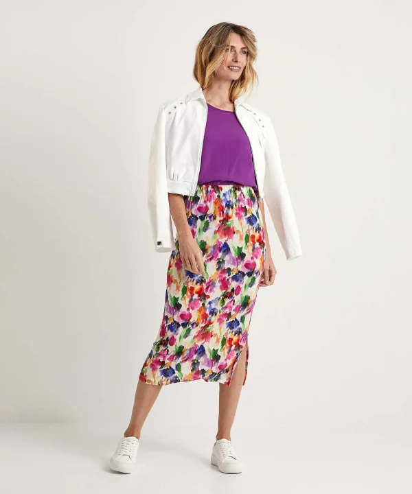 Slinky Skirt Faded Flower*GIULIA E TU Flash Sale