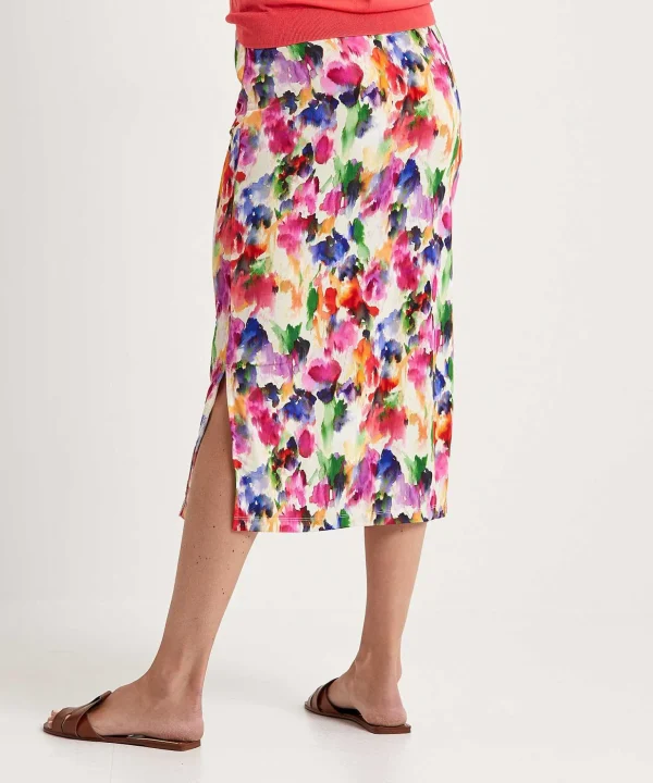 Slinky Skirt Faded Flower*GIULIA E TU Flash Sale
