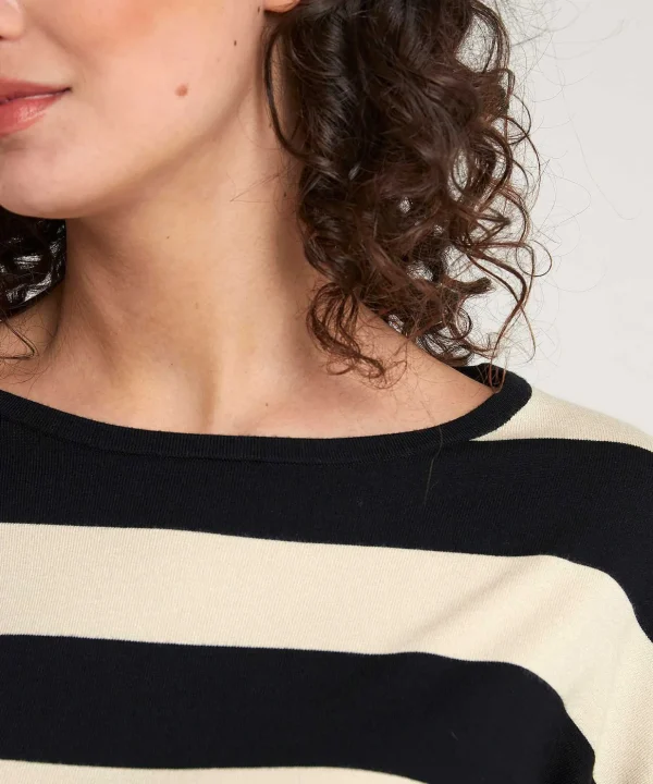 Striped Sweater With Lurex Collars*GIULIA E TU Shop