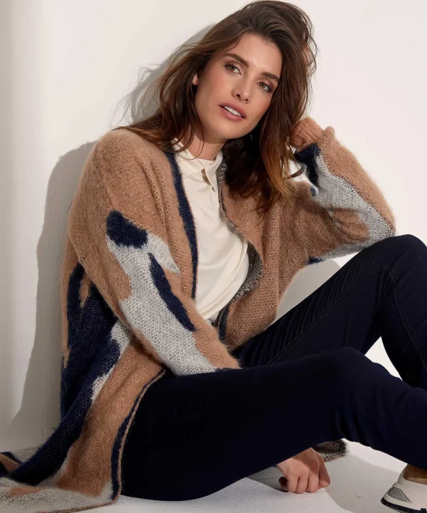 Swagger Cardigan Mohair Mix Jacquard*GIULIA E TU Outlet