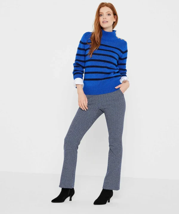 Sweater Stripes Button*GIULIA E TU Cheap