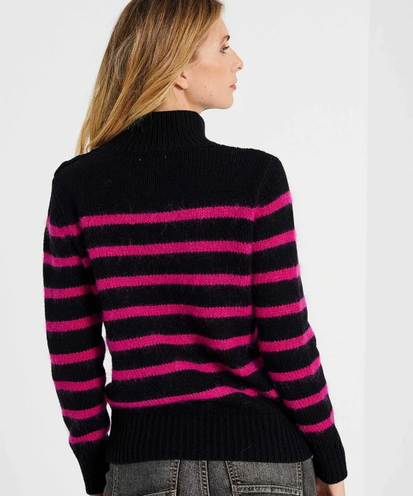 Sweater Stripes Button*GIULIA E TU Cheap