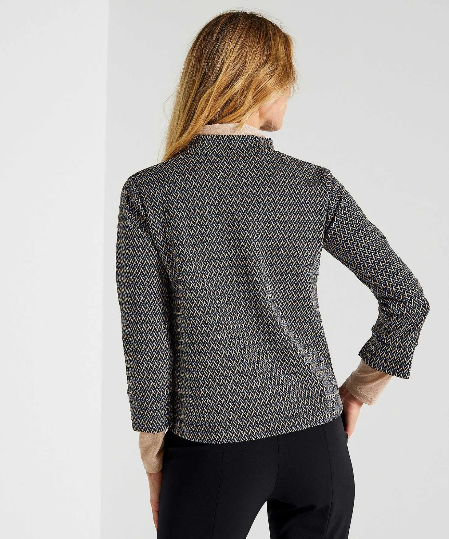 giulia_e_tu_top_herringbo_3.webp Top Herringbone Jacquard*GIULIA E TU Outlet