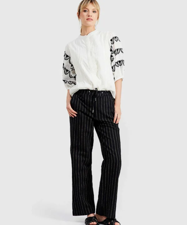 Trousers Linen Stripe*GIULIA E TU Sale