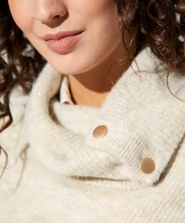 Turtleneck Diagonal Buttons*GIULIA E TU Store