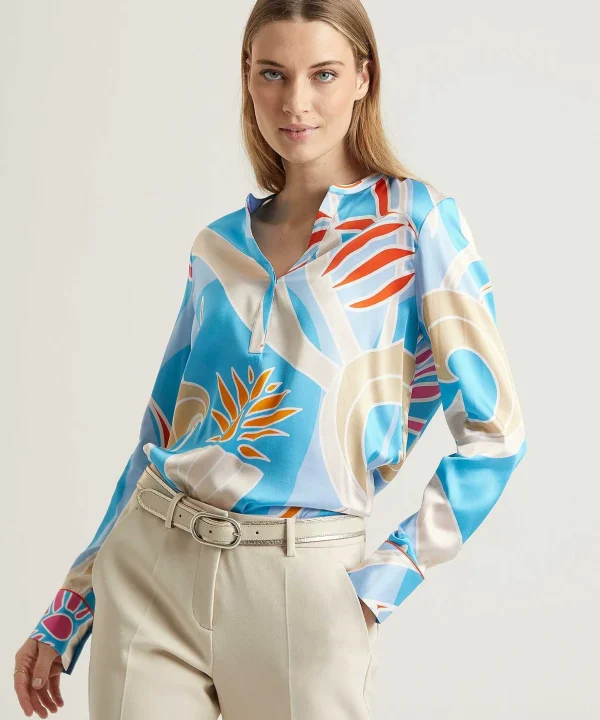 Blouse Silk Aquarius Print*Herzen's Angelegenheit Sale