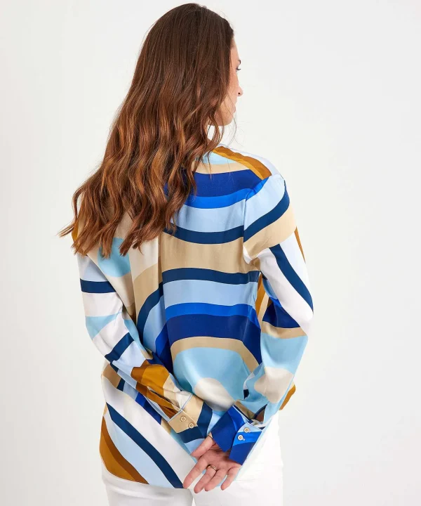 Silk Blouse Swirlprint*Herzen's Angelegenheit Outlet