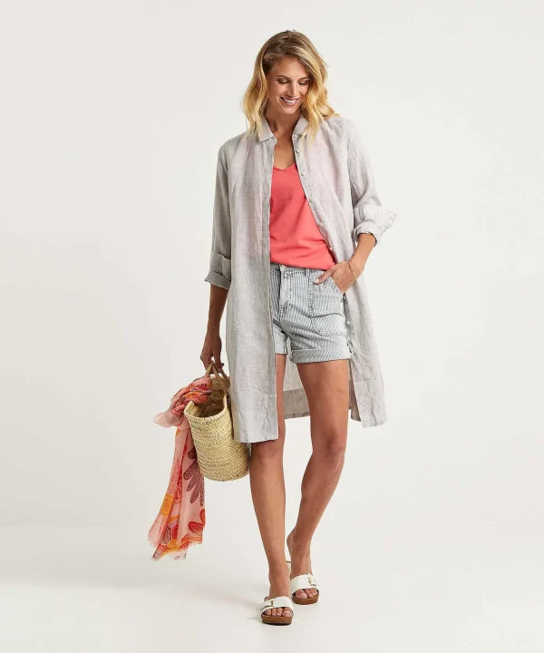 Linen Shirt Dress Gracia*0039 ITALY Fashion