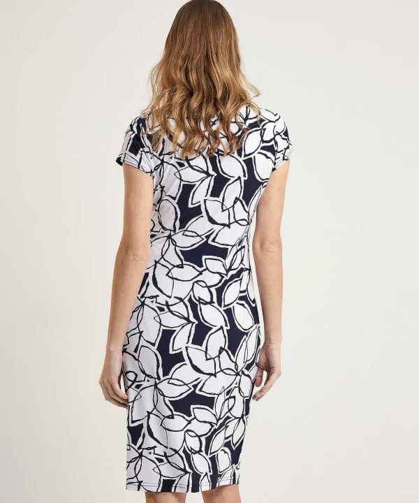 Dress Leaf Print*Joseph Ribkoff Cheap