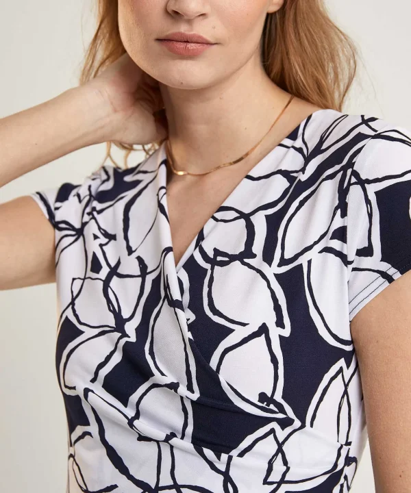 Dress Leaf Print*Joseph Ribkoff Cheap