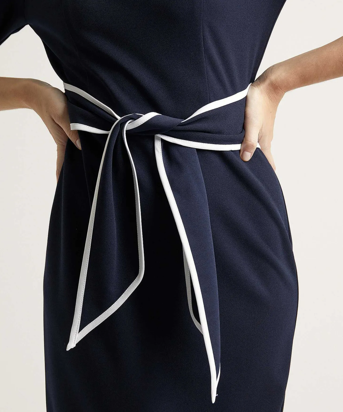 joseph_ribkoff_dress_with_3.webp Dress With Contrast Piping*Joseph Ribkoff Store