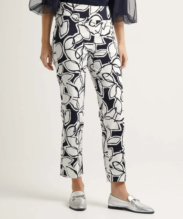 Heavy Viscose Pants Leaf Print*Joseph Ribkoff Online