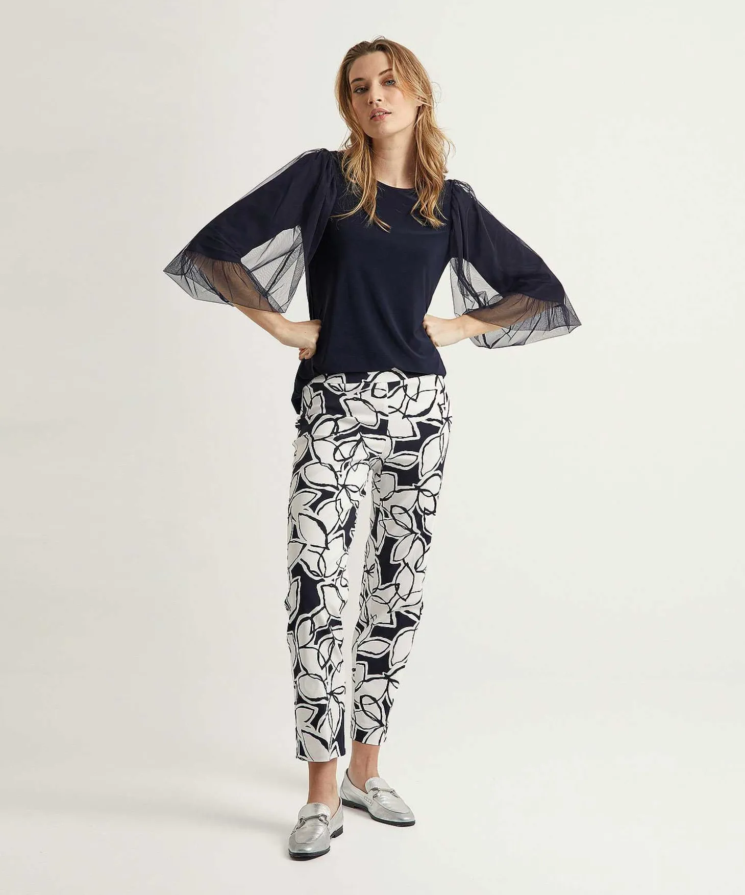 joseph_ribkoff_top_with_b_0.webp Top With Balloon Sleeve Mesh*Joseph Ribkoff New