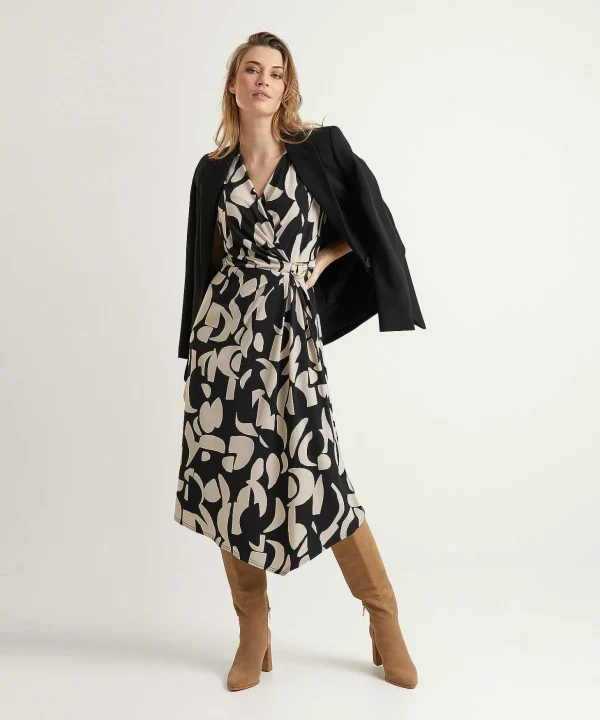 Wrap Dress With Buckle*Joseph Ribkoff Discount
