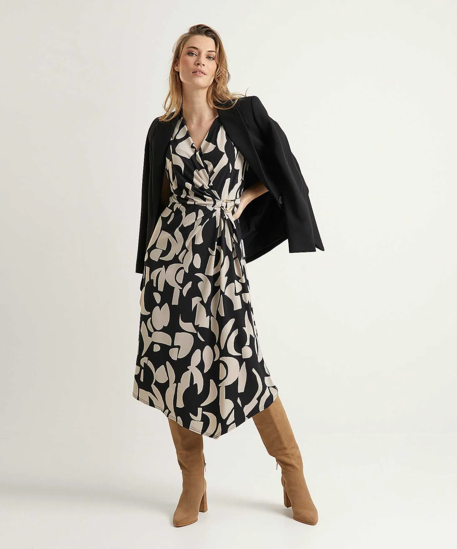 joseph_ribkoff_wrap_dress_2-2.webp Wrap Dress With Buckle*Joseph Ribkoff Discount