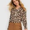 Blouse Crepe Animal Print Beline*KYRA Store