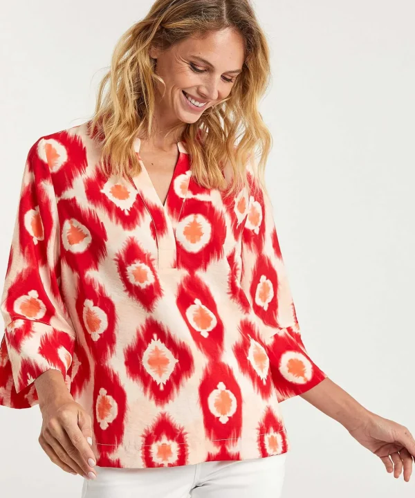 Blouse Tie-Dye Dot Netty*KYRA Cheap