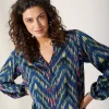 Blouse Transparent Stripe Motif Danee*KYRA Clearance