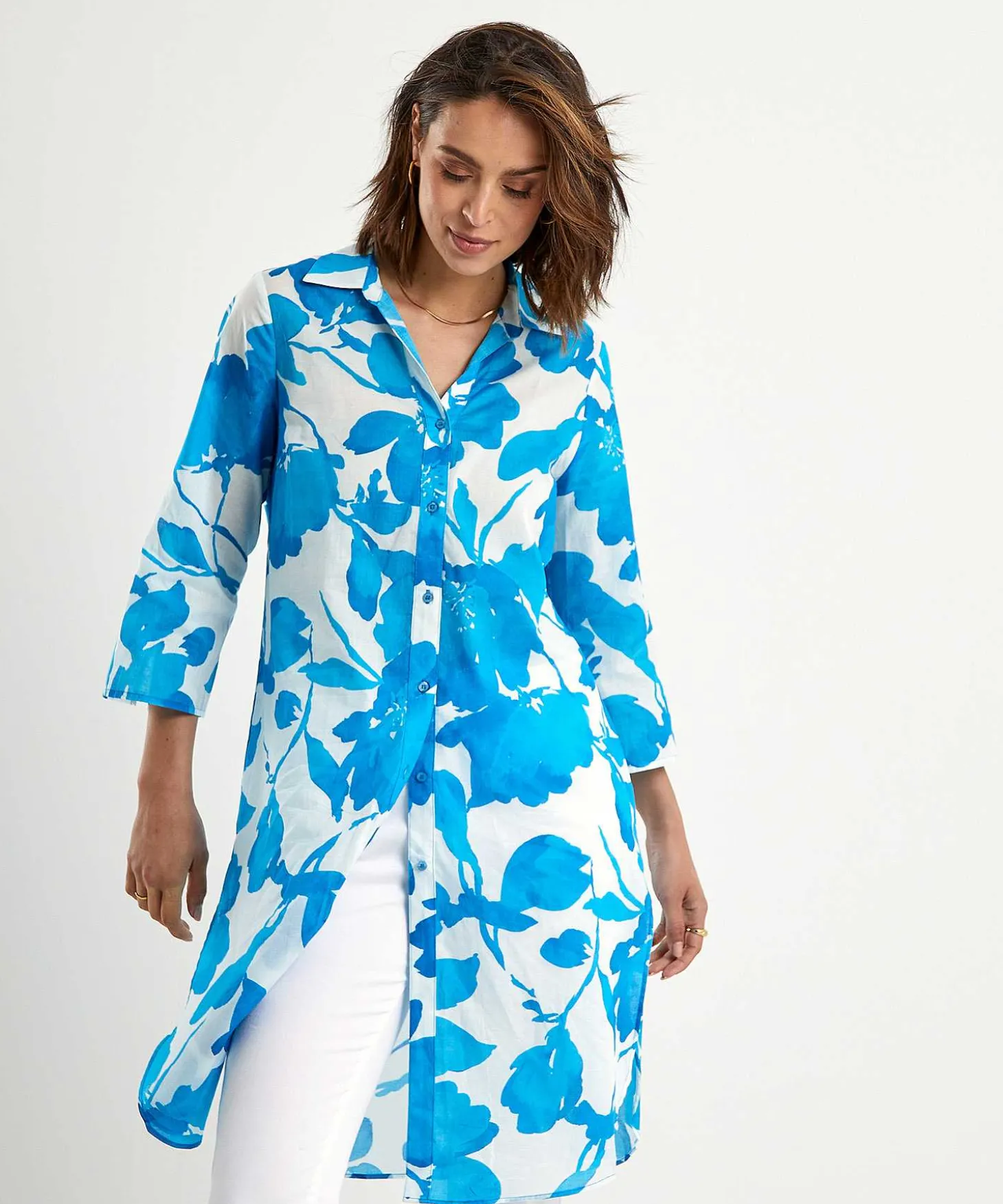 kyra_cotton_voile_shirt_d_0.webp Cotton Voile Shirt Dress Flowers Bonnie*KYRA New