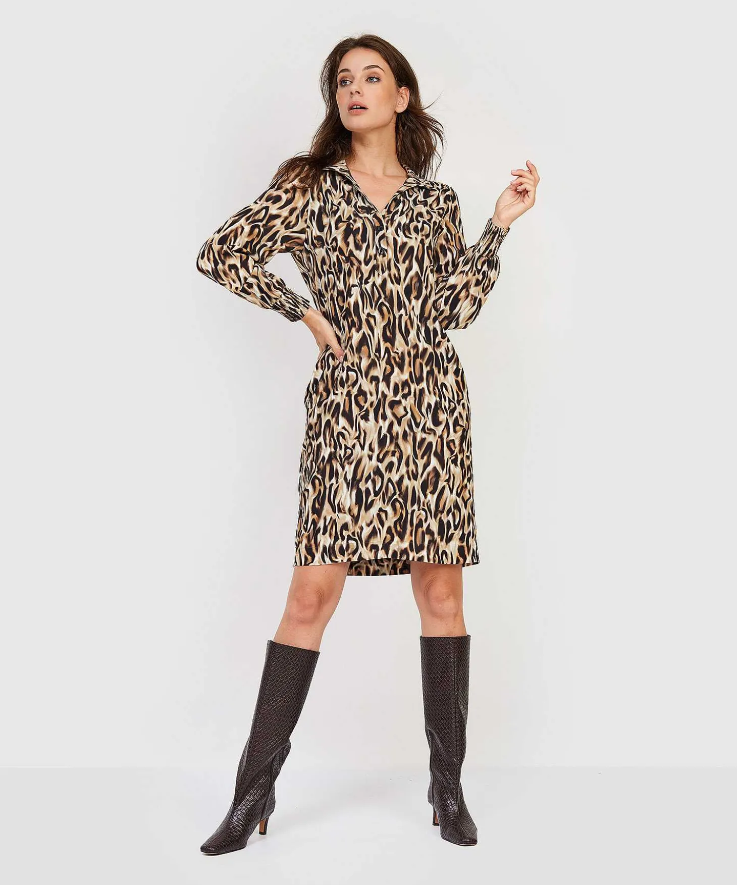kyra_crepe_dress_animal_p_0.webp Crepe Dress Animal Print Britta*KYRA Online