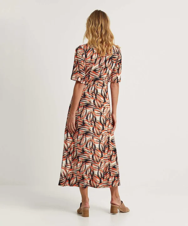 Dress Faded Leaf Nancy*KYRA Cheap
