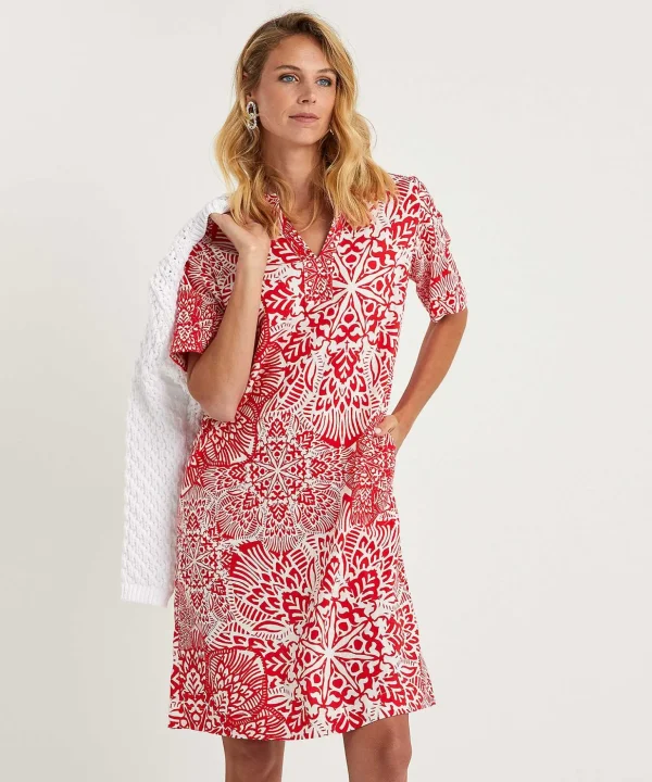 Dress Linen Mix Two-Tone Leonie*KYRA Clearance