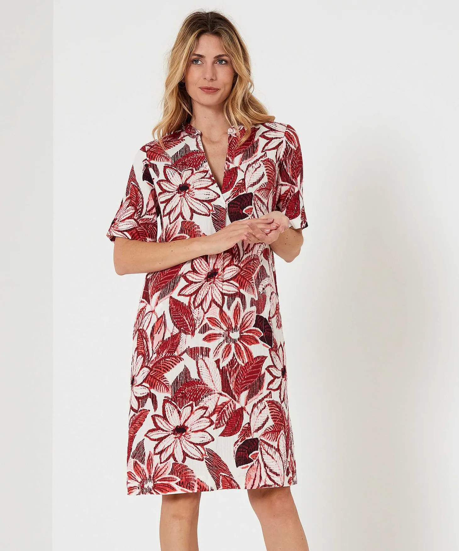 kyra_dress_red_flower_lan_2.webp Dress Red Flower Lana*KYRA Best Sale