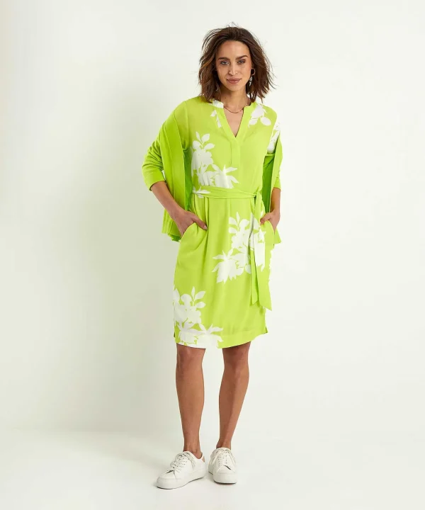 Dress With Belt Floral Print Gezina*KYRA Fashion