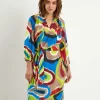 Dress With Belt Multicolor Esmee*KYRA Best