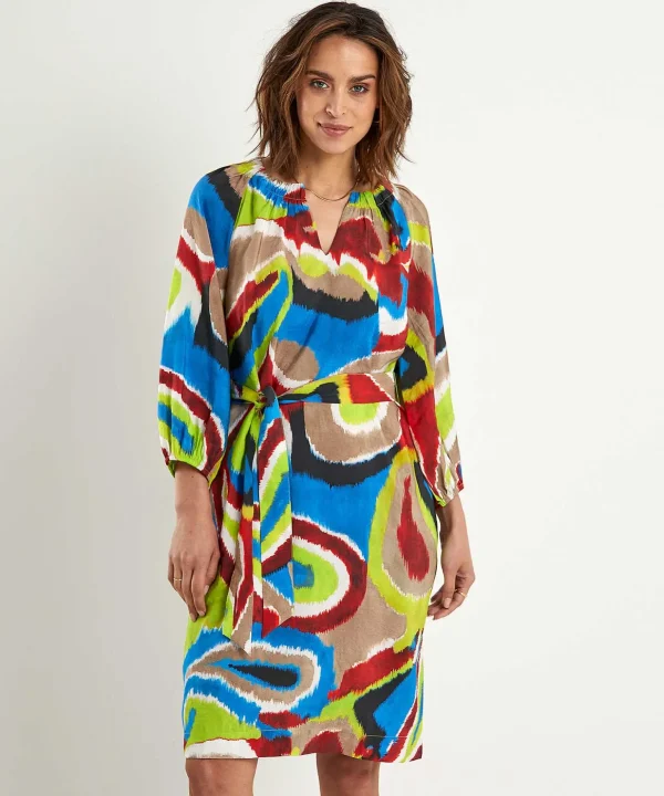 Dress With Belt Multicolor Esmee*KYRA Best