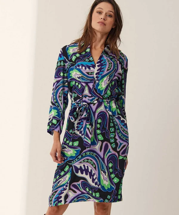 Dress With Belt Multicolor Isra*KYRA Best
