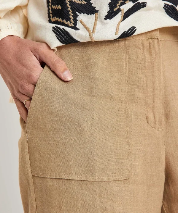 Linen Cropped Pants Lucia*KYRA Hot