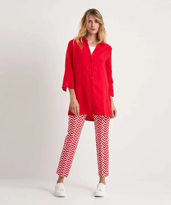 Linen Tunic Blouse Liza*KYRA Hot