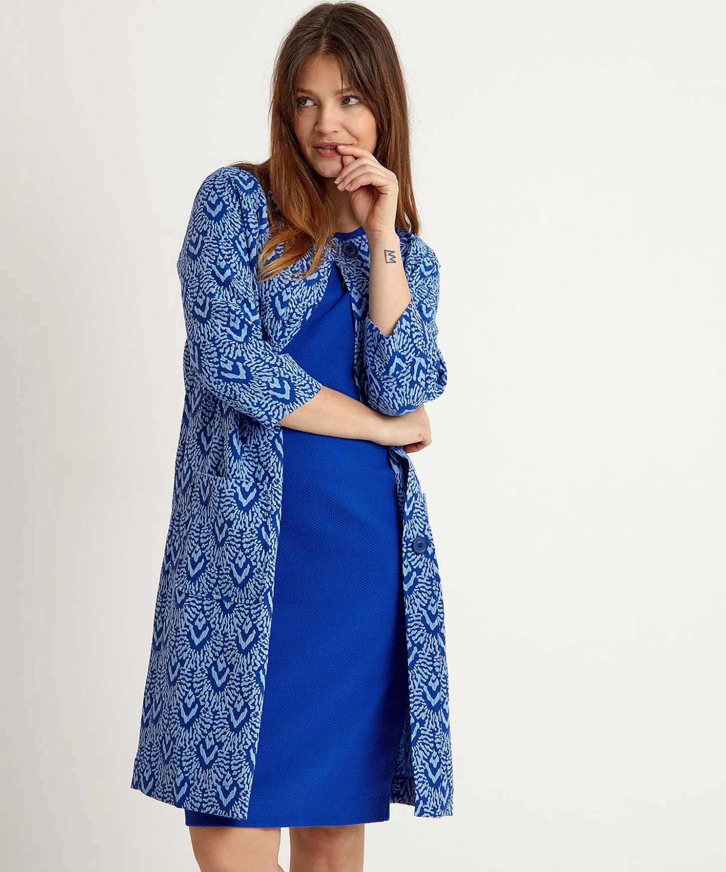 kyra_long_blazer_jacquard_1.webp Long Blazer Jacquard Christa*KYRA Sale