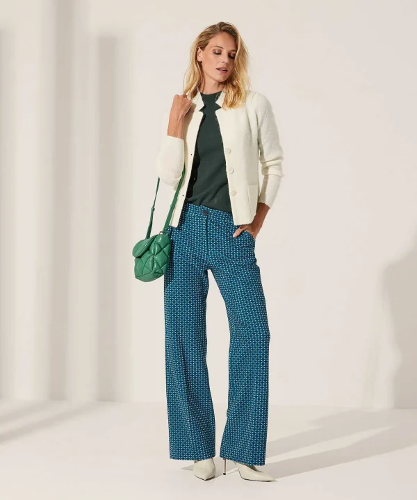 Multicolor Structure Wide Leg Pants Ferris*KYRA Hot