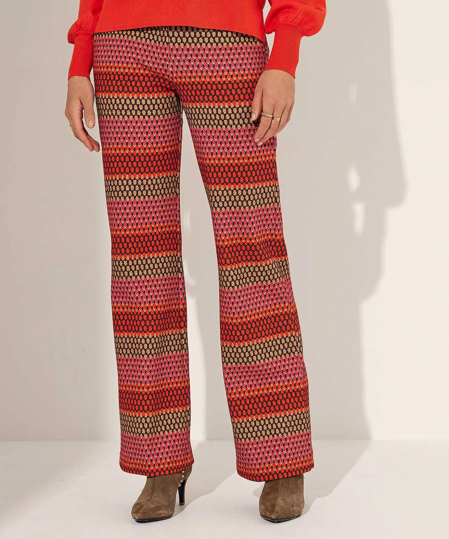 kyra_multicolor_structure_1-4.webp Multicolor Structure Wide Leg Pants Ferris*KYRA Cheap