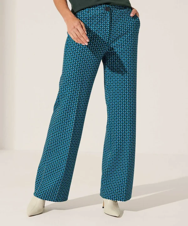Multicolor Structure Wide Leg Pants Ferris*KYRA Hot