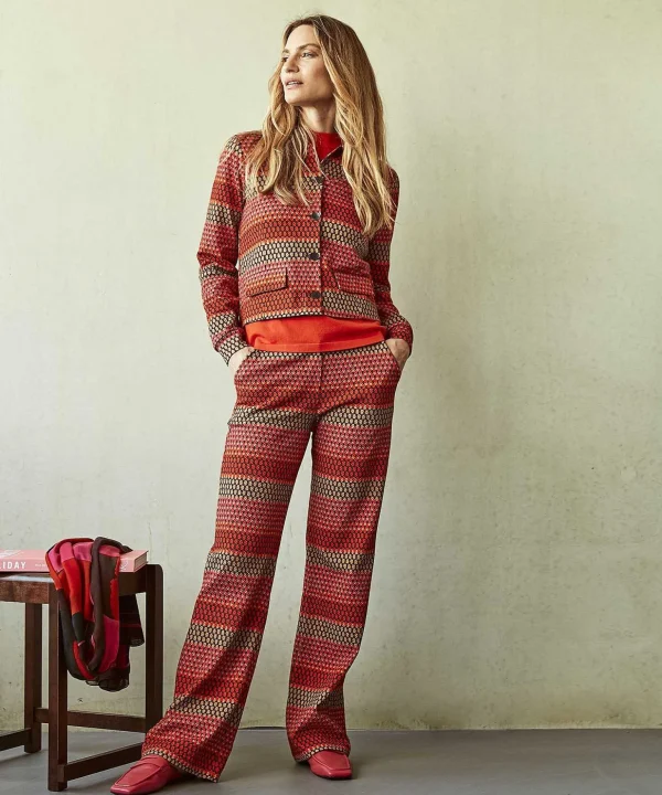 Multicolor Structure Wide Leg Pants Ferris*KYRA Cheap