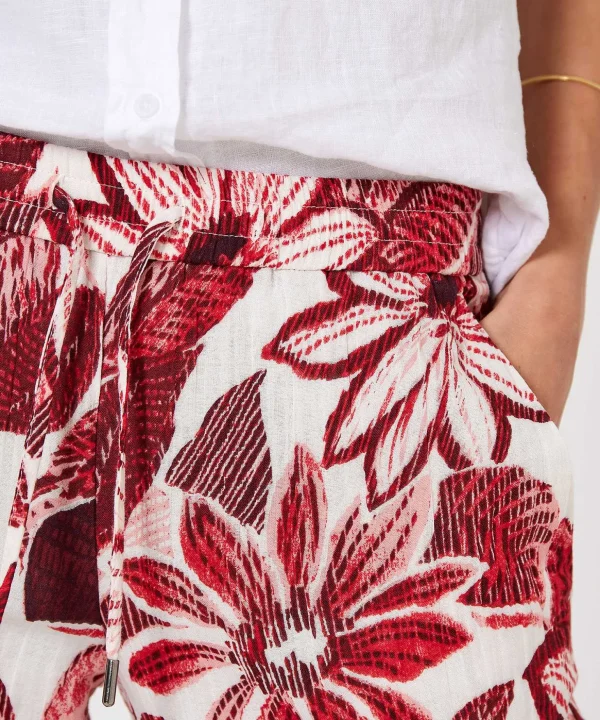 Pants Red Flower Linza*KYRA Store