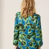 Silky Blouse Flower Attina*KYRA Sale