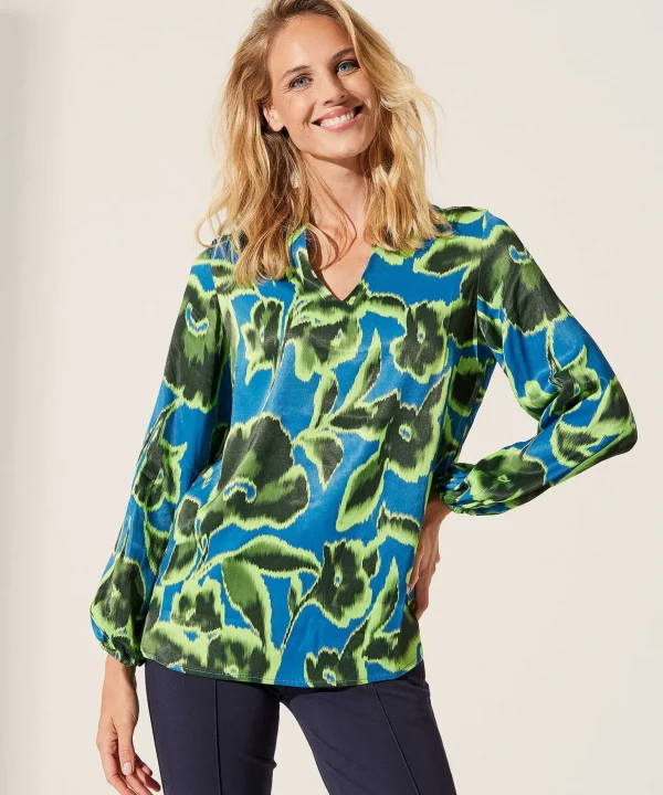Silky Blouse Flower Attina*KYRA Sale