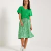 Skirt Leaf Print Verda*KYRA Online