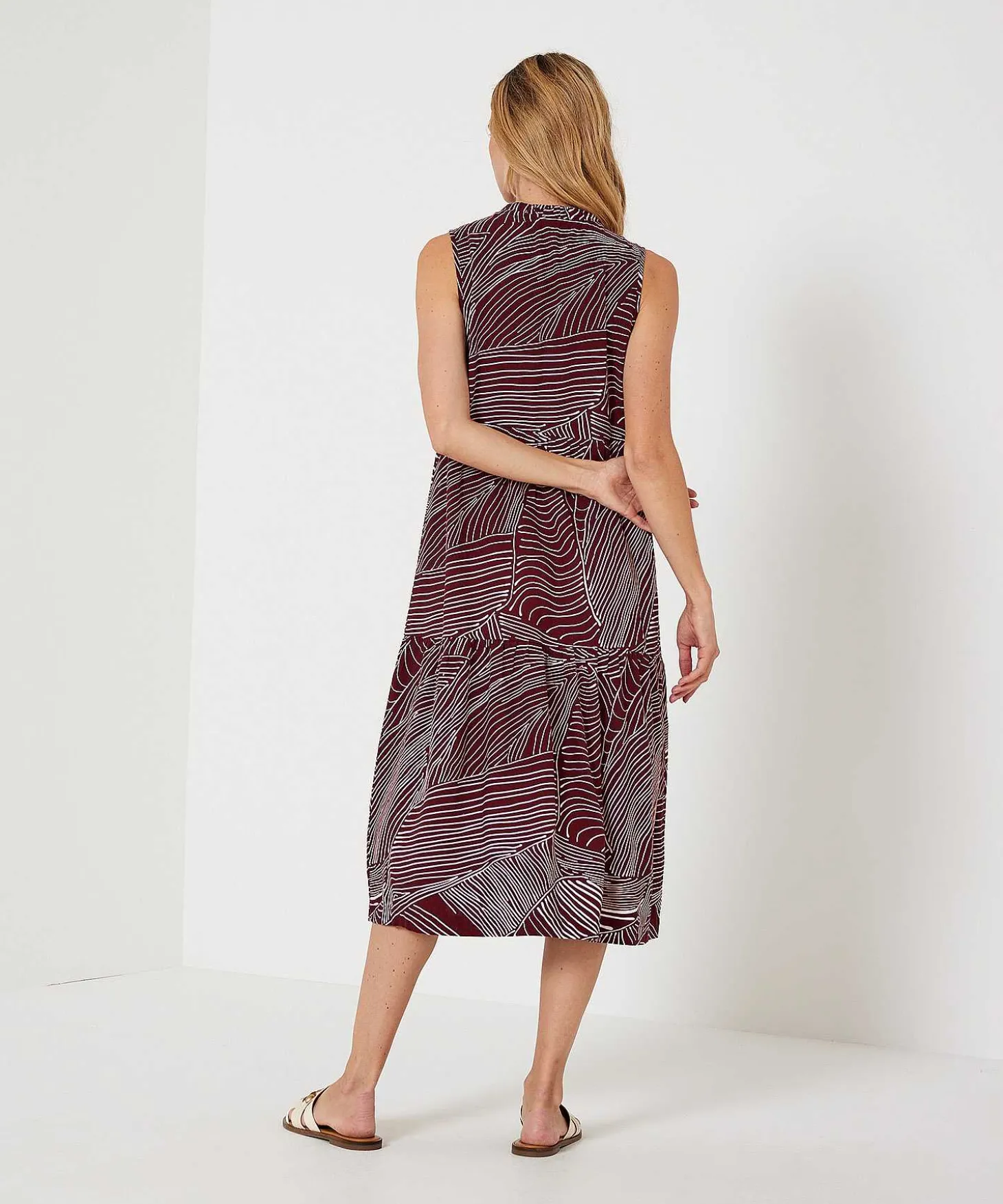 kyra_striped_dress_line_p_1.webp Striped Dress Line Print Ria*KYRA Cheap