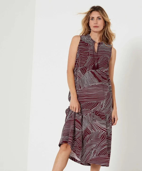 Striped Dress Line Print Ria*KYRA Cheap