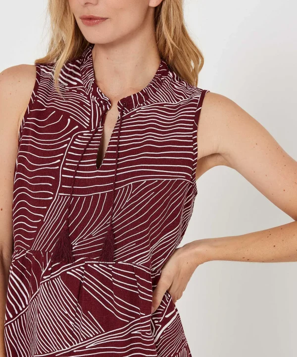 Striped Dress Line Print Ria*KYRA Cheap