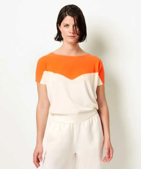 Sweater V-Shape Colorblock Alika*KYRA Shop